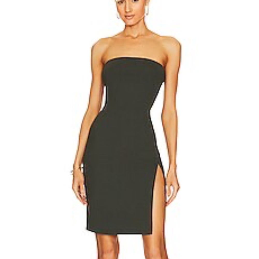 Susana Monaco Tube Slit Mini Dress in Hunter